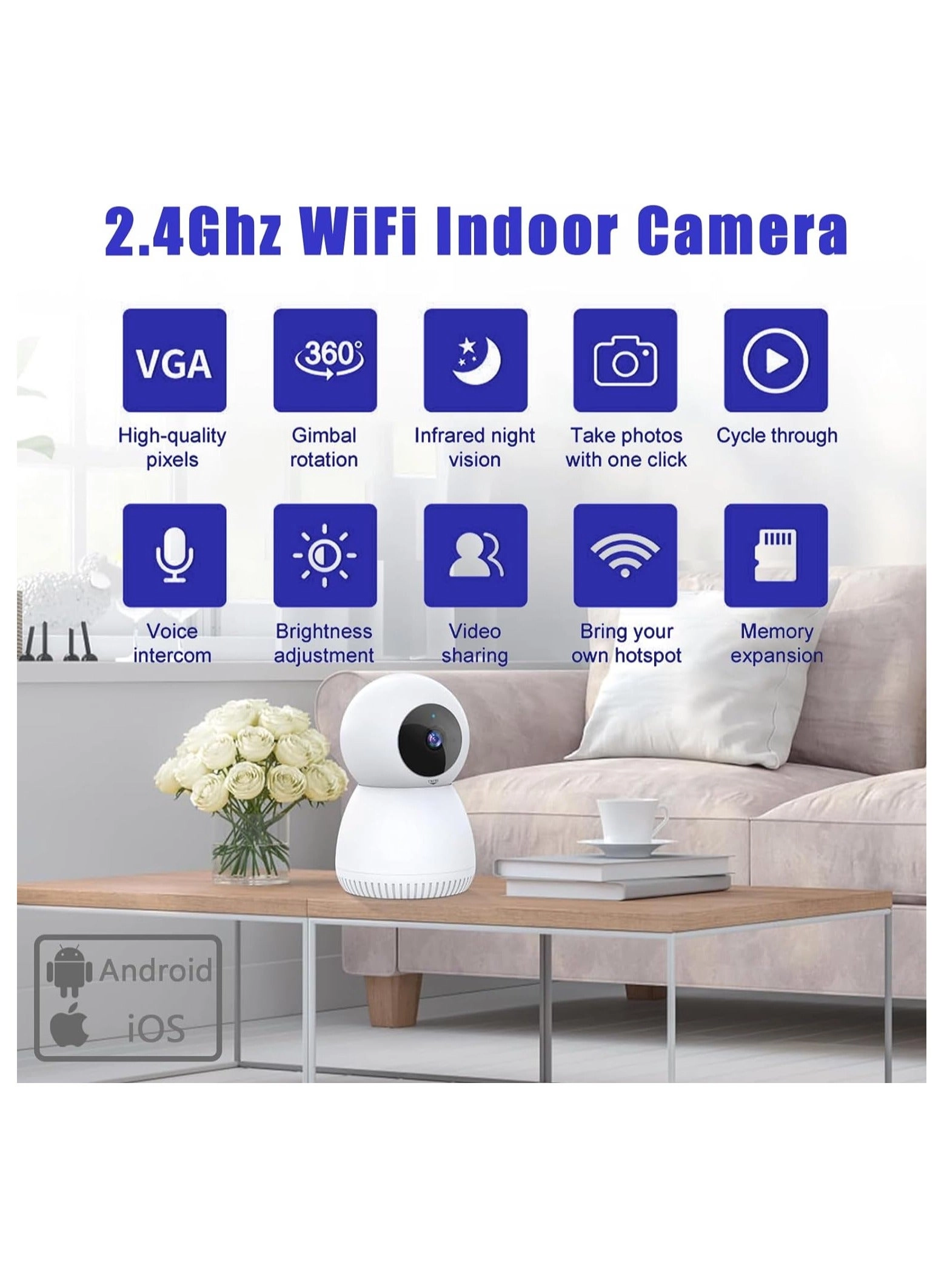 HOME SECURITY AND BABY MONITOR CAMERA 1080p