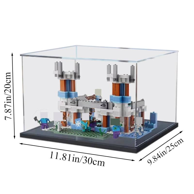 Clear Acrylic Display Case (21186) - The Ice Castle LegoMinecraft