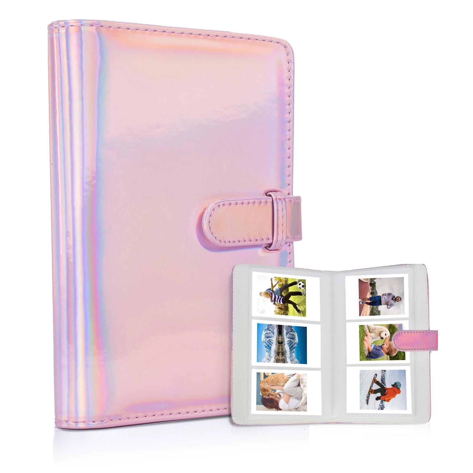 2x3" 108 Pockets Faux Leather PVC Photo Album
