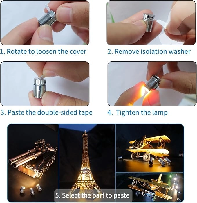 Mini LED Lights - 10 Pcs Green Battery Operated