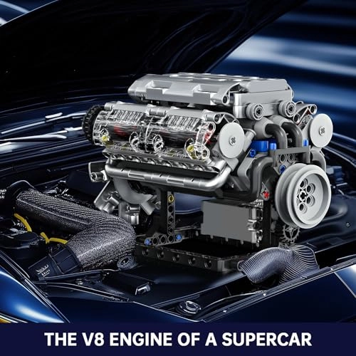 Technic Visible V-8 Engine - 535PCS