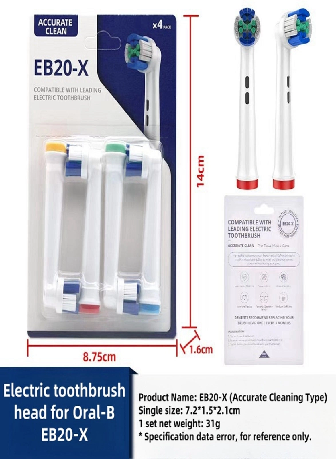EB20-4 - 4-Piece Pack + Tooth Whitening Strips - 2-Piece Pack