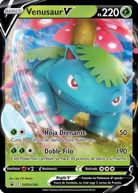 Pokémon Venusaur V SWSH100 - Holo Foil Black Star Promo
