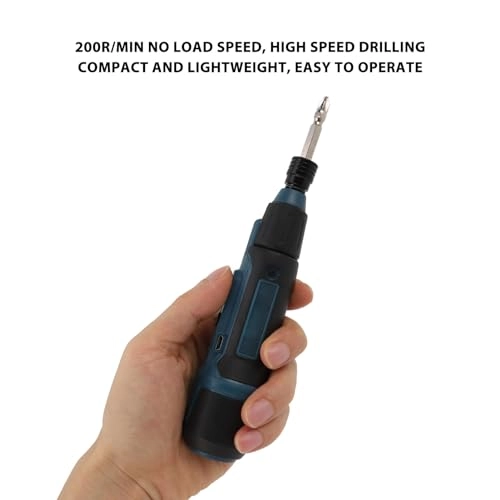 Electric Screwdriver and Bit Set - 3.6V Flashlight Lithium Battery