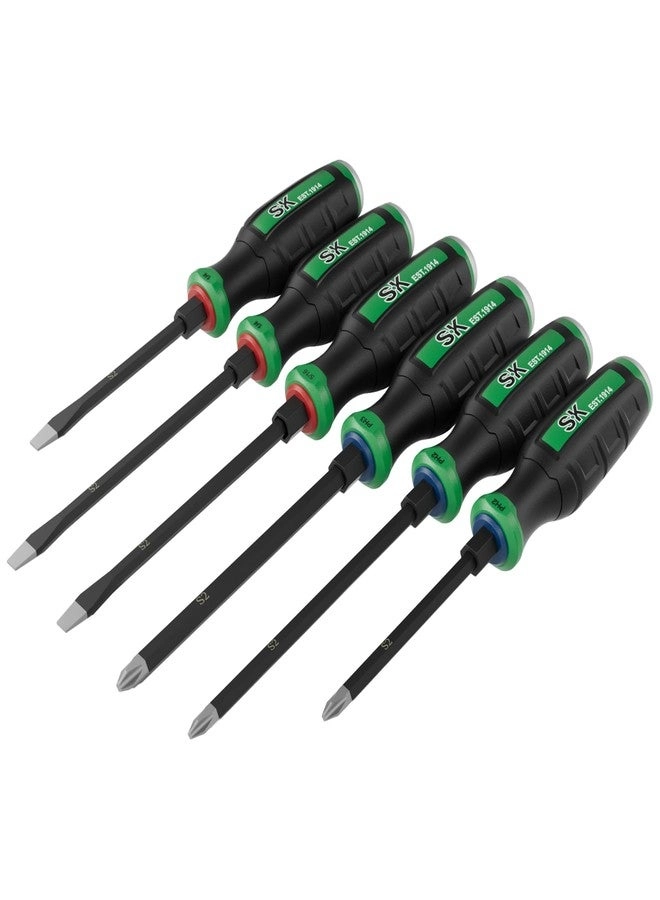 86336 CushionGrip Slotted and Phillips Screwdriver Set (6 Pcs)
