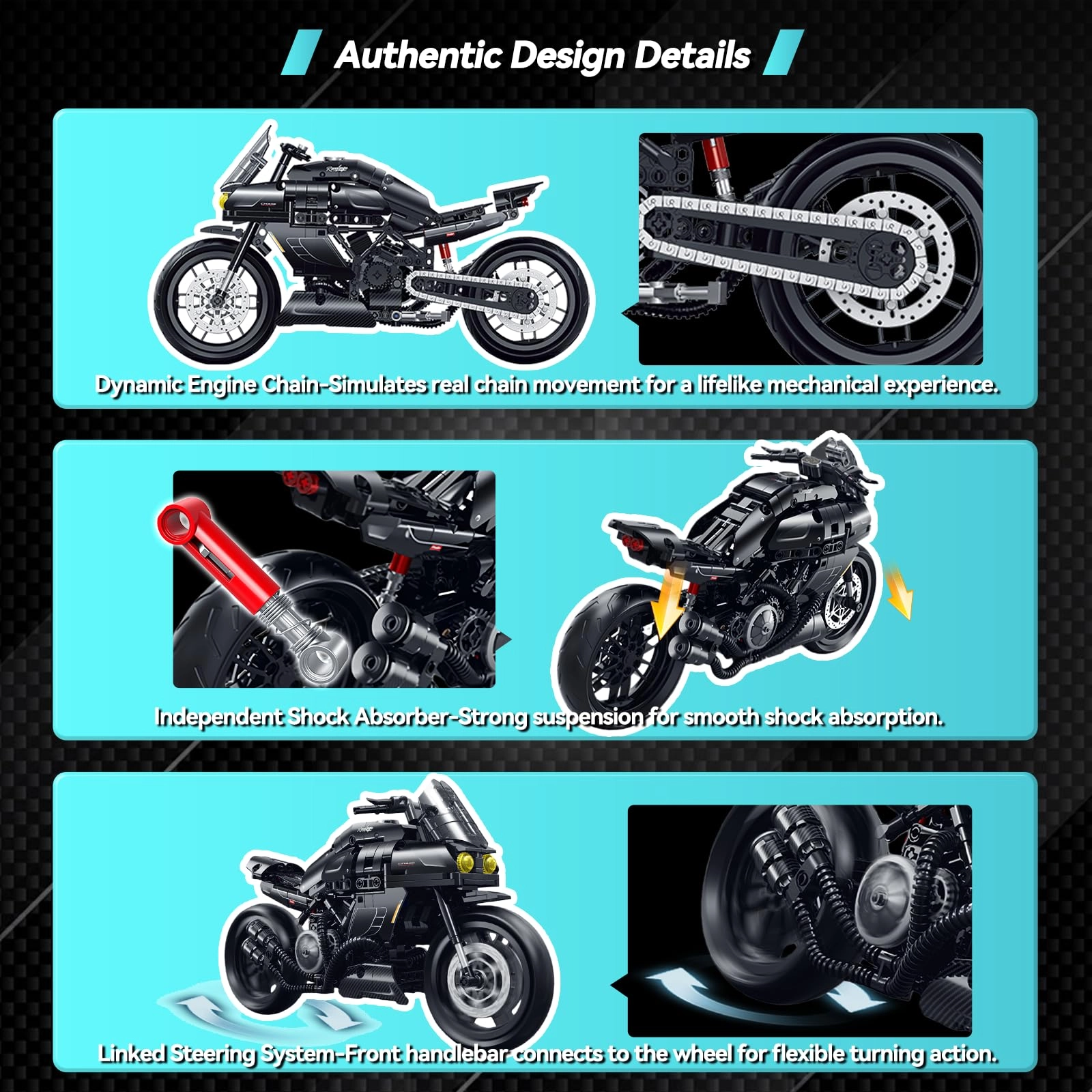 Motorcycle Technic Model Building Set