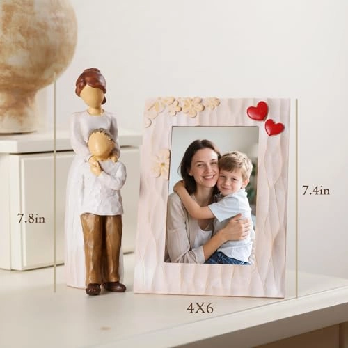 Mother and Son Figurine - Resin