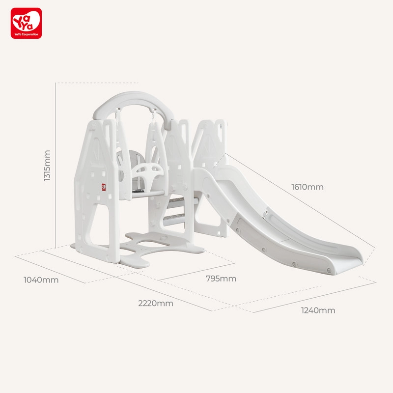 2-in-1 Slide With Swing Set - Suitable for 2 to 6 years