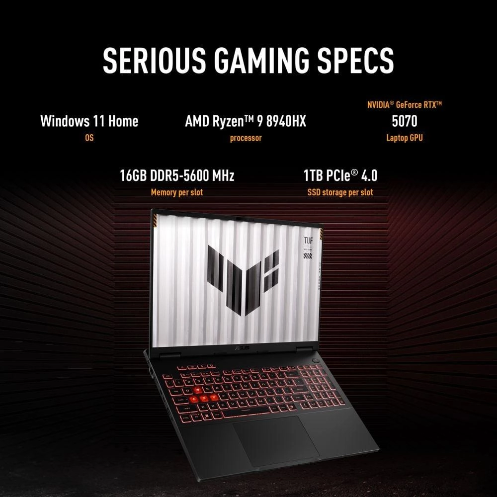 TUF Gaming A16 FA608PP - 16'' Ryzen 9-8940HX 16GB 1000 GB SSD