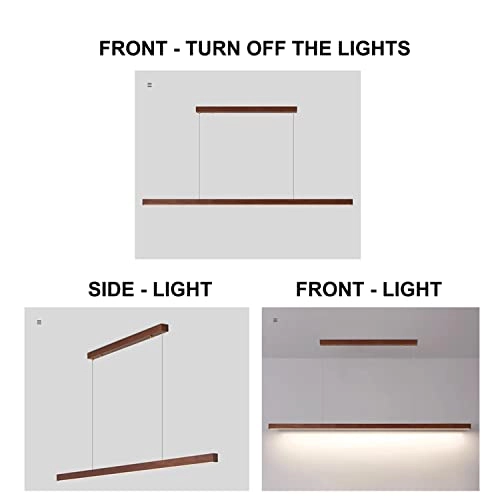 Wooden Linear Ceiling Light - 3000K-6000K Dimmable