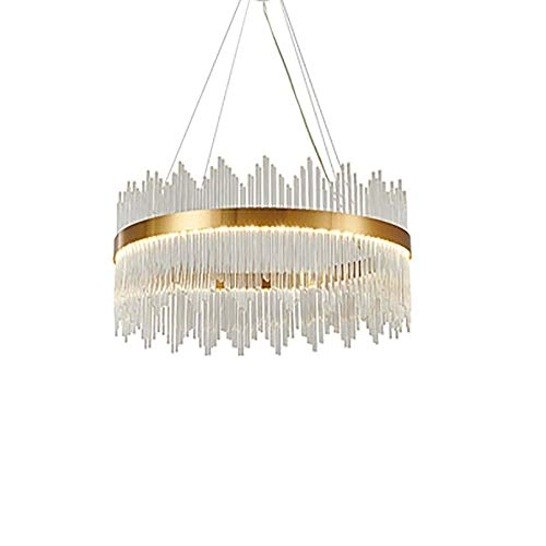 Semi Flush LED - Titanium gold three-color light 60cm