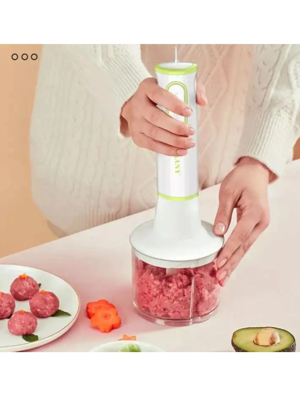 4-in-1 Portable Electric Juicer & Hand Stick Blender - Handheld Smoothie Maker Compact