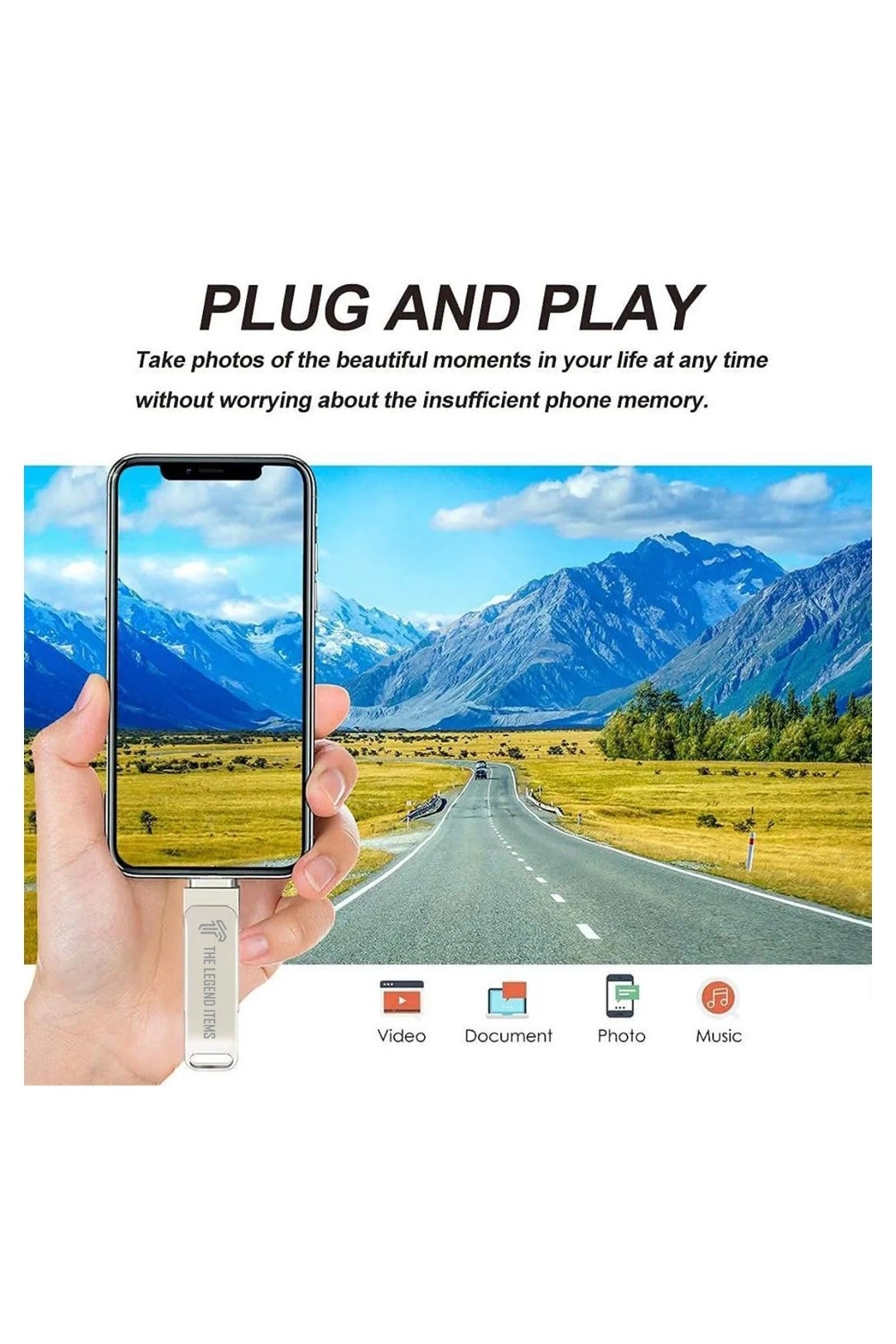 USB Flash Drive - USB 2.0 Type C and USB A 2TB