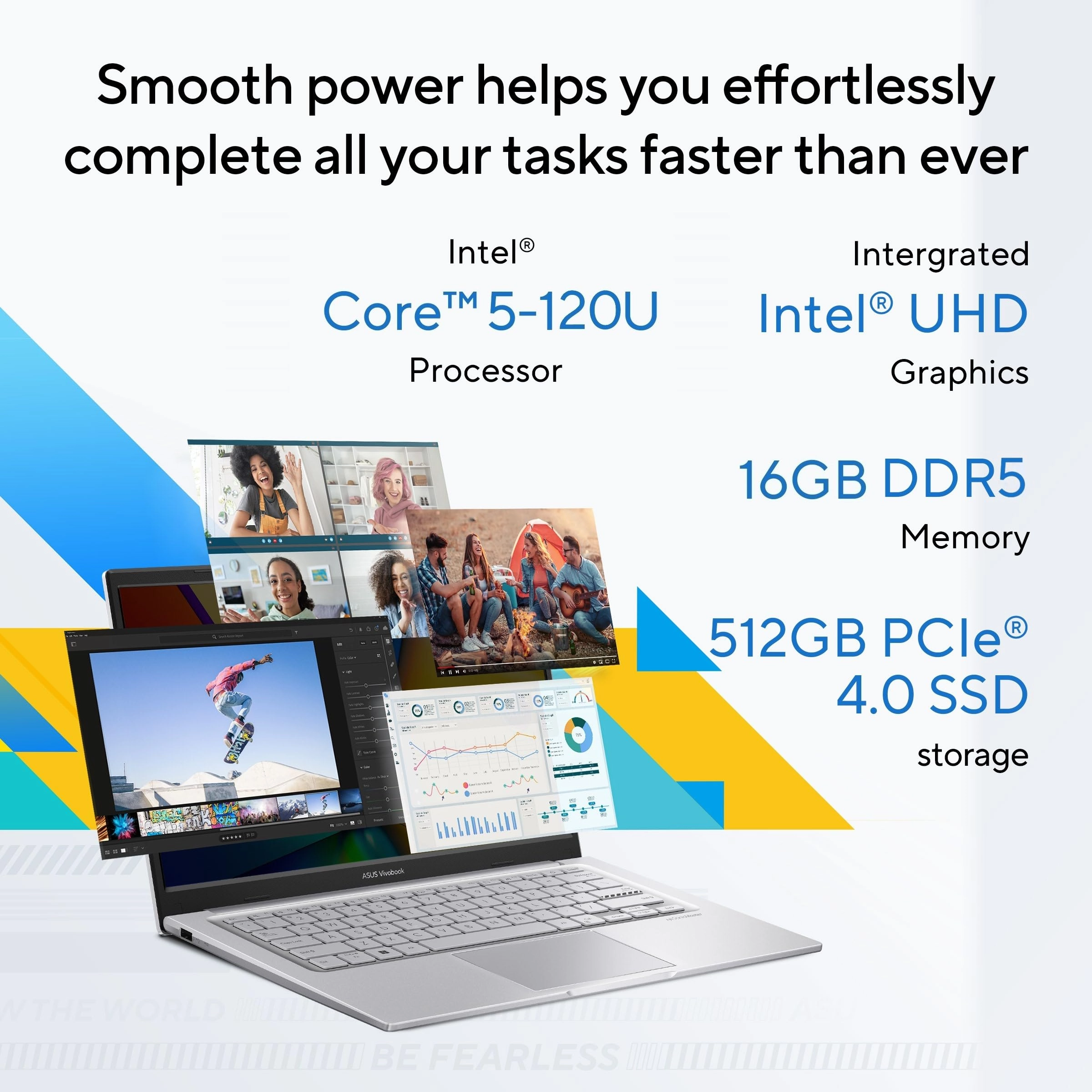 Vivobook 14 X1404VAP-EB1541WS - 14'' Core 5 120U 16GB DDR5 512GB SSD