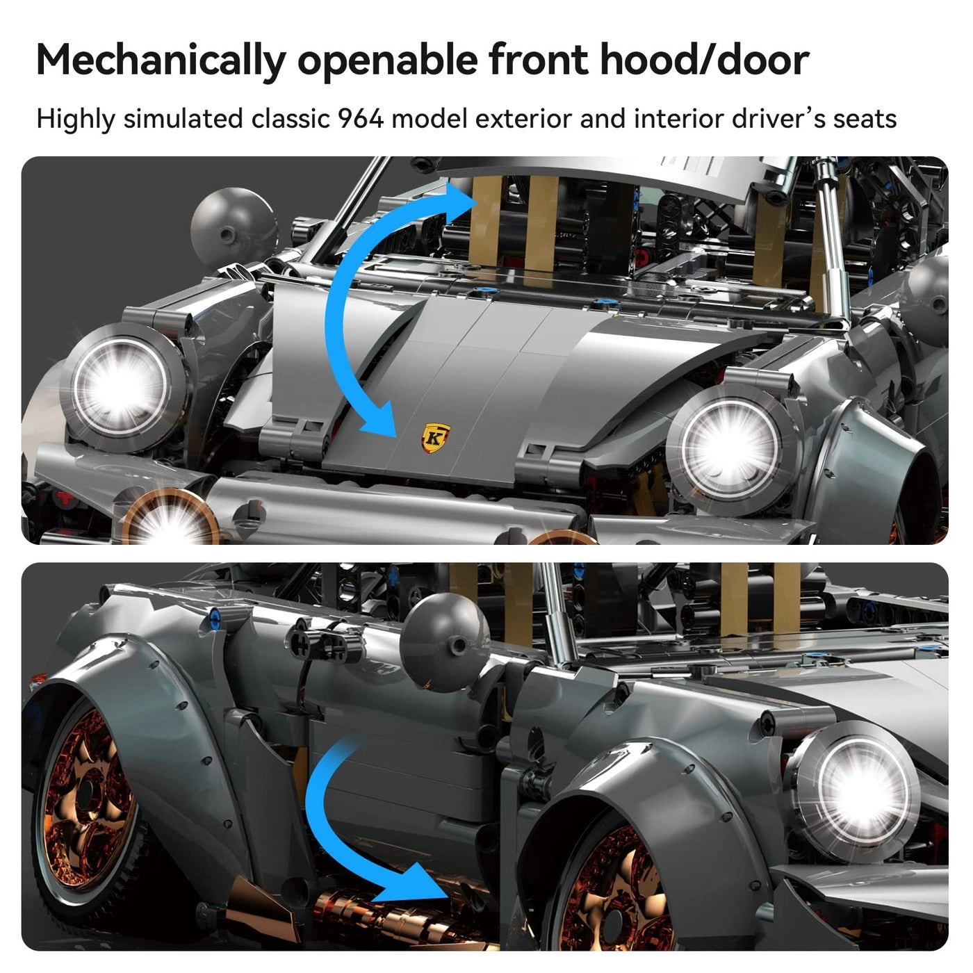 Race Car Building Set - 1:10 scale Gray