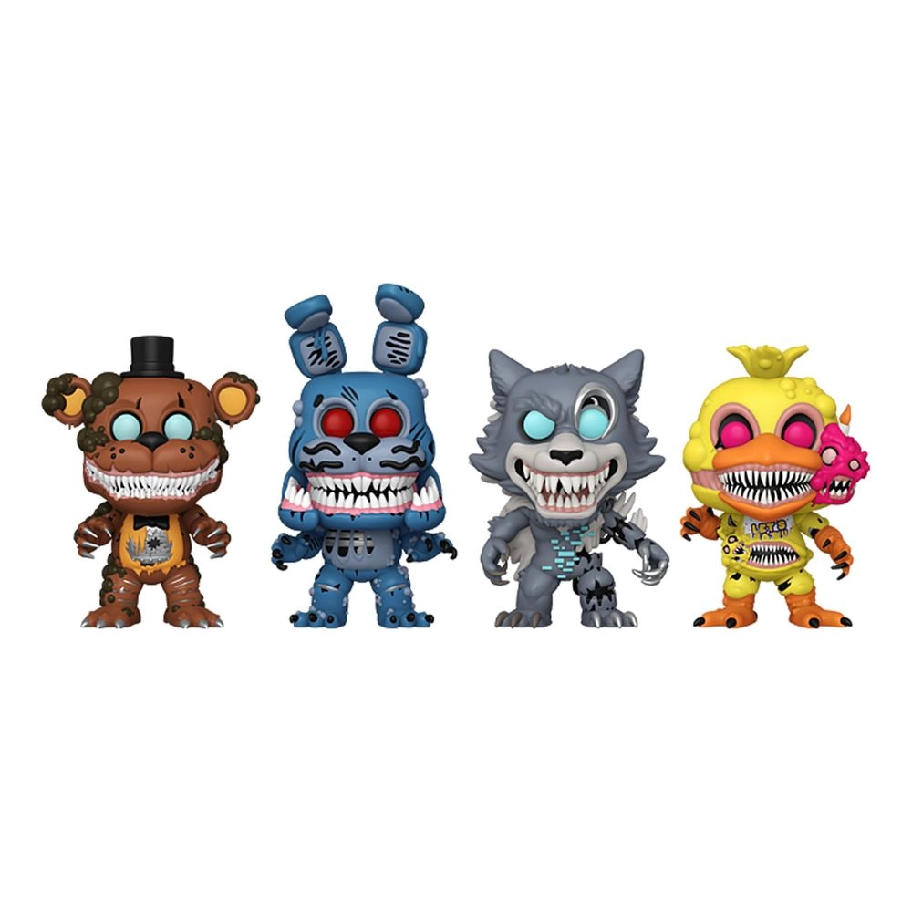 FUNKO TOYS Five Nights At Freddy's Twisted Ones - Vinyl Figures Glow in the Dark Pack of 4
