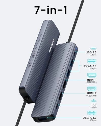 USB C Hub Docking Station - USB C MacBook Pro Air Dell XPS HP Spectre ThinkPad