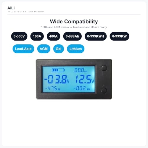 Battery Monitor - 300V 100A