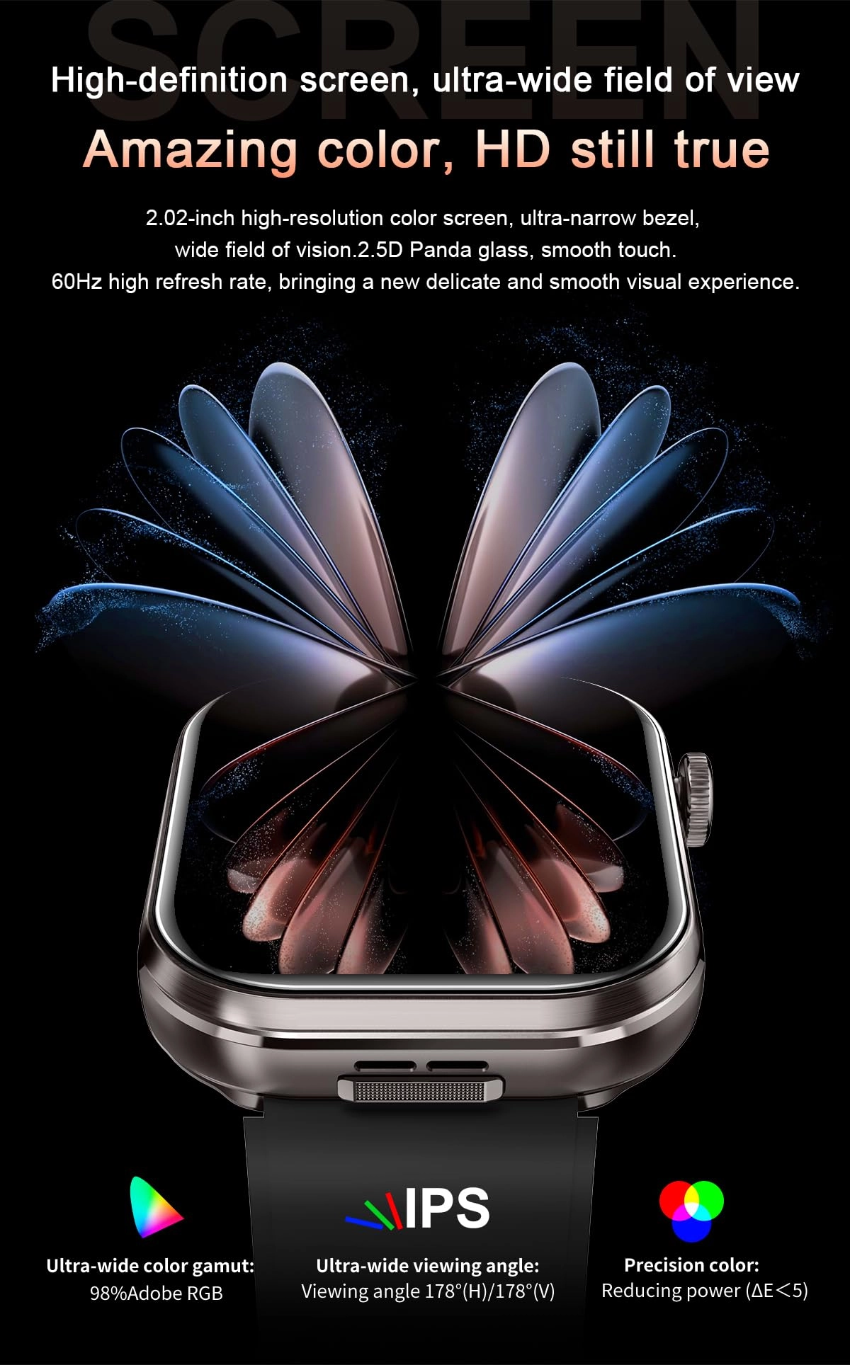 Smart Watch with Earbuds - 2.02"