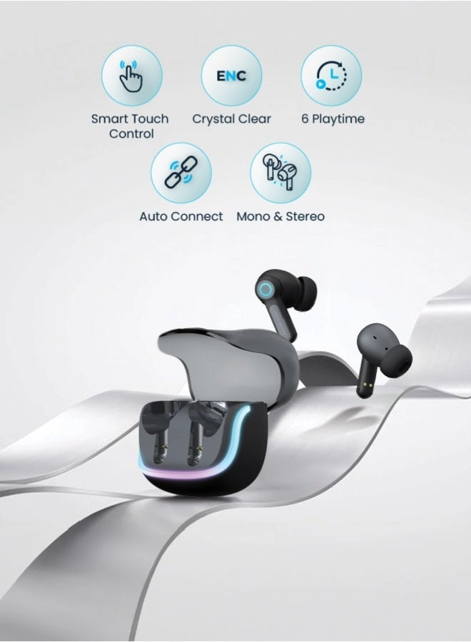 Quad Mic ENC TWS Earphone - Wireless Earbud