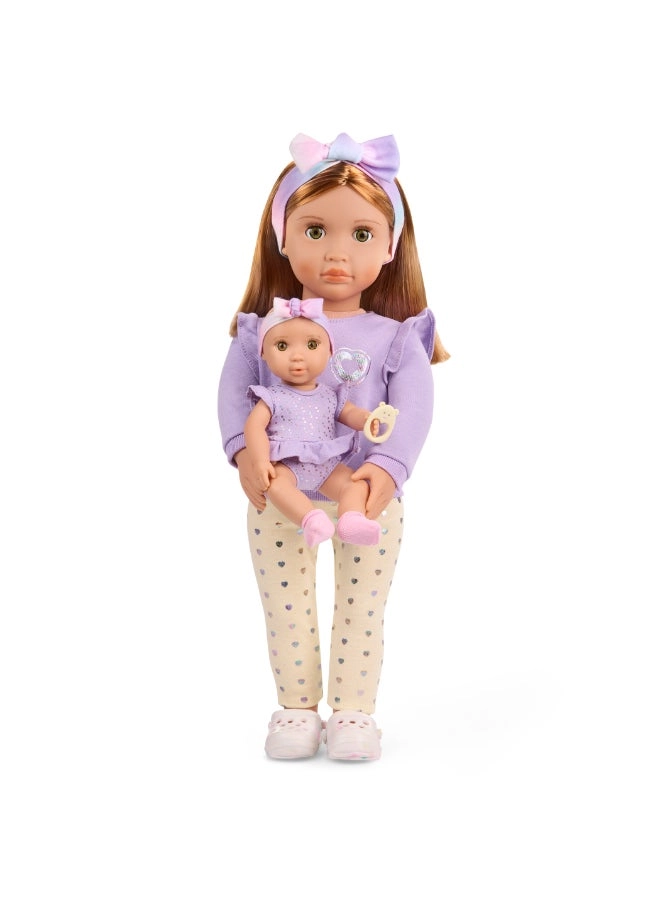 Tory Fashion Doll - 18-inch + Riley Baby Doll - 8-inch
