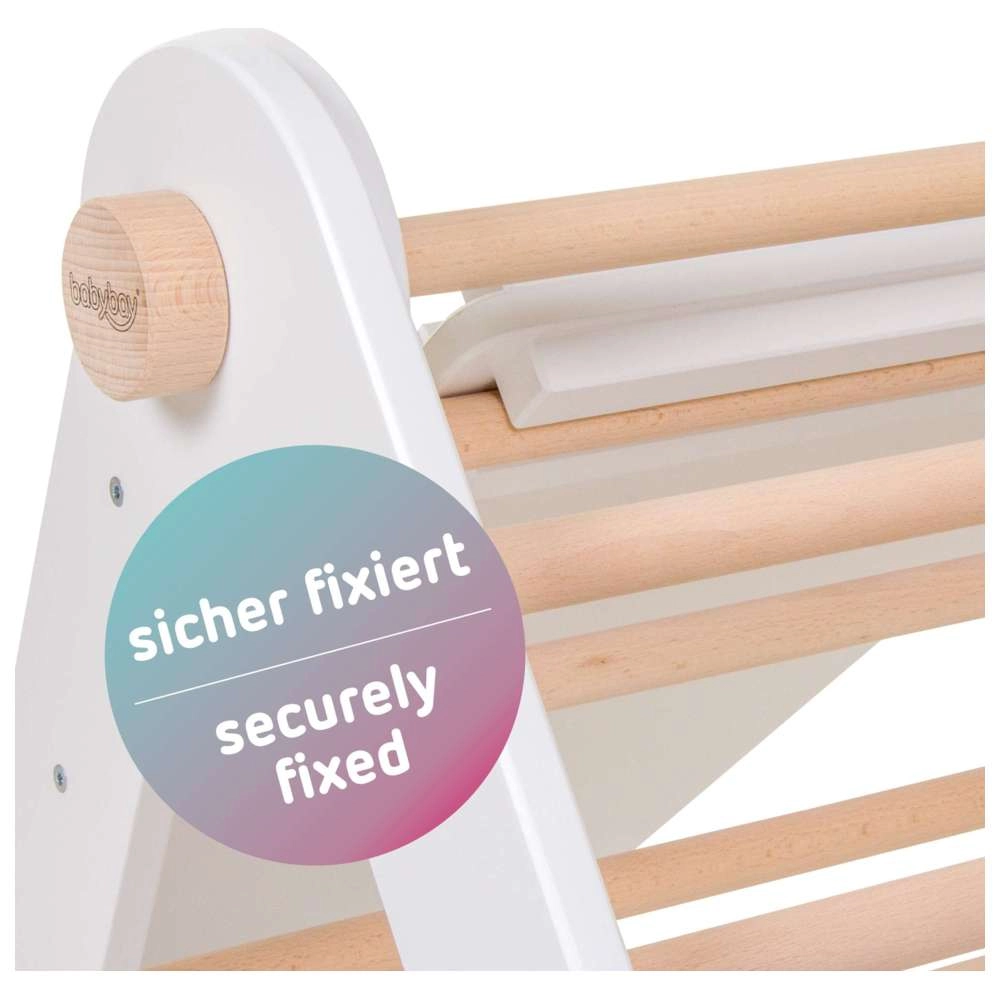 Littlefoot Climbing Ladder & Slide - White Varnished