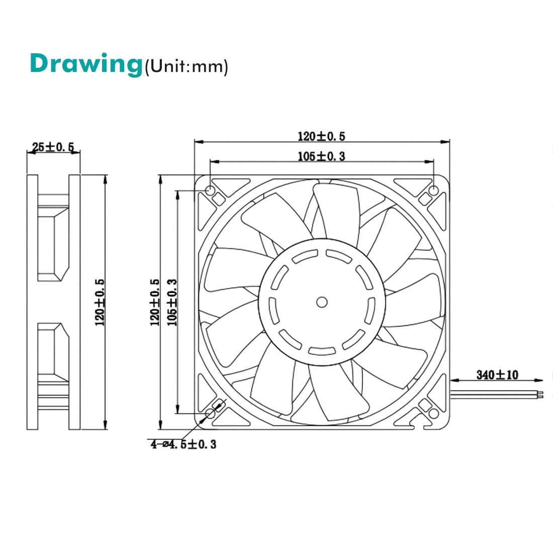 DC Brushless Cooling Fan - 120x120x25mm