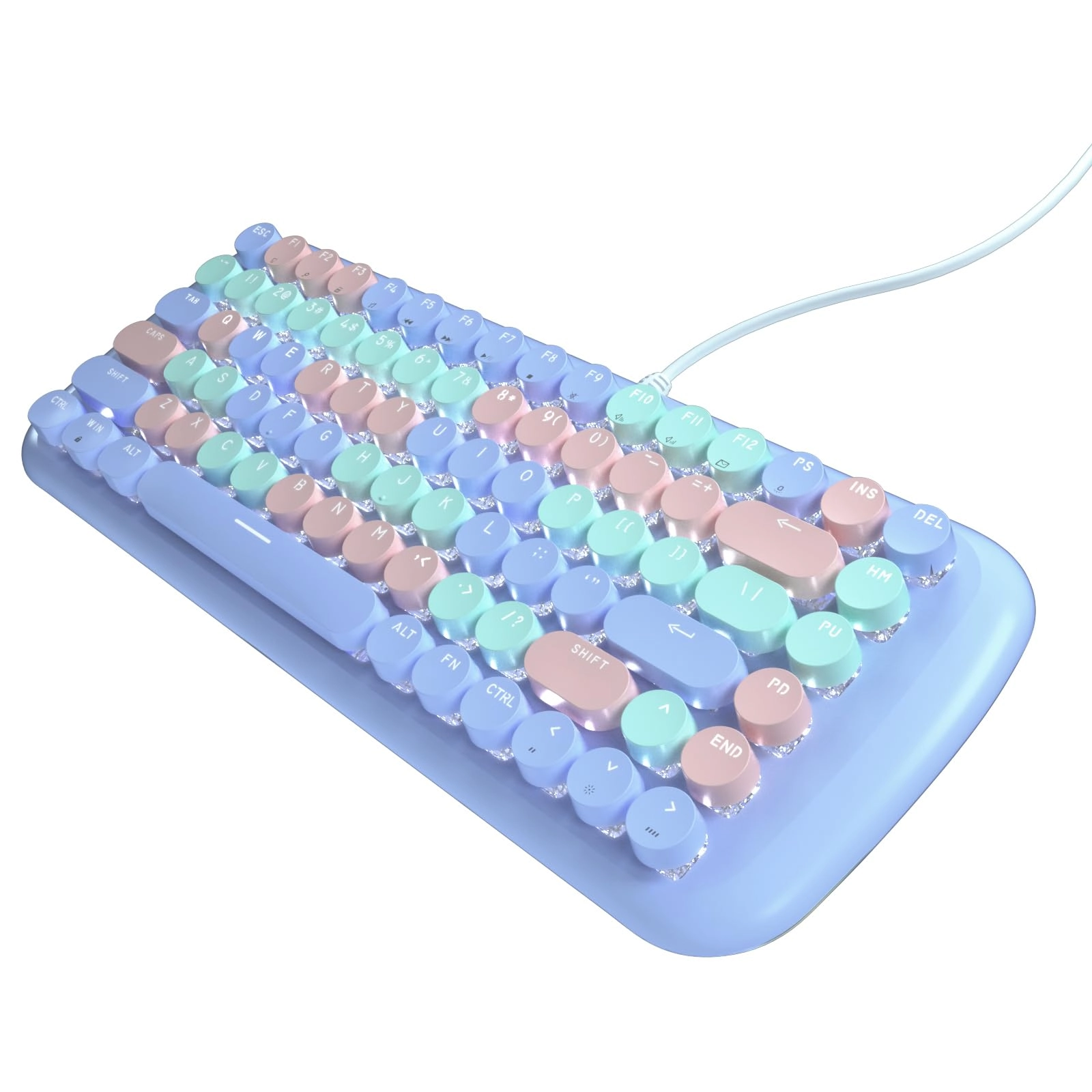 Lomi-luskr Cute Colorful Wired Mechanical Keyboard - Wired