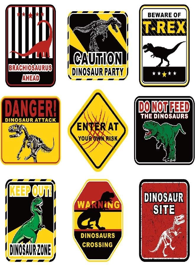 Blulu Dinosaur Signs - 9 pcs Birthday