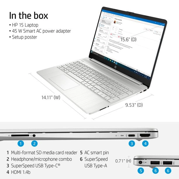 15-dy2091wm - 15.6 inch 256 gigabyte 8 gigabyte Core i3-1115G4