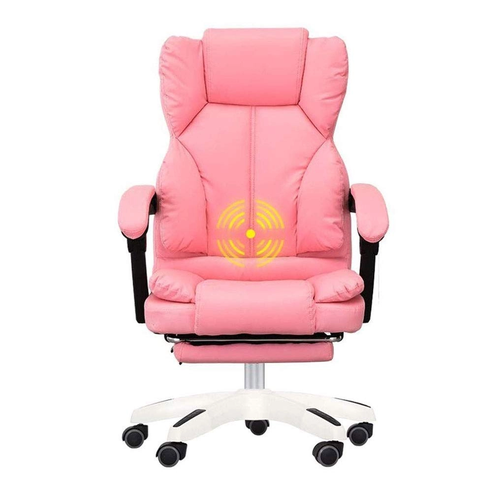 Desk Chair - PU Leather Brown High Back