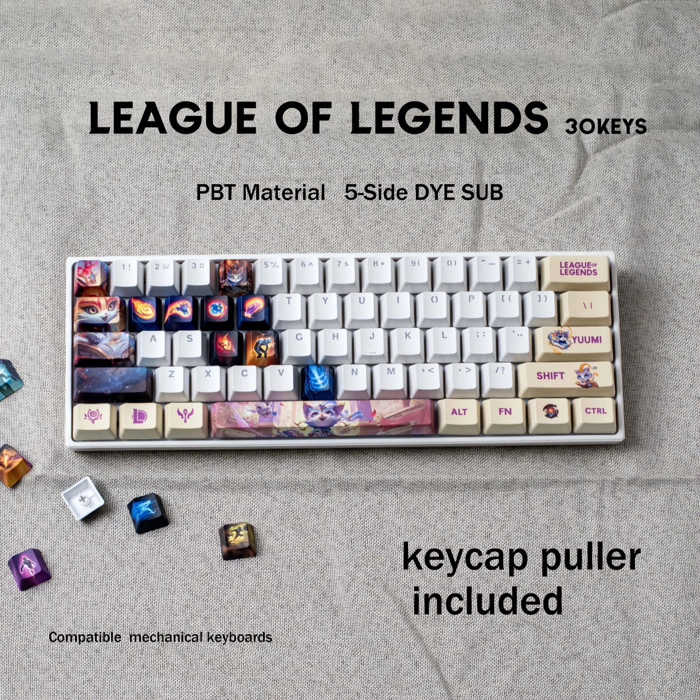 Generic Kayn Keycaps - 30-key PBT