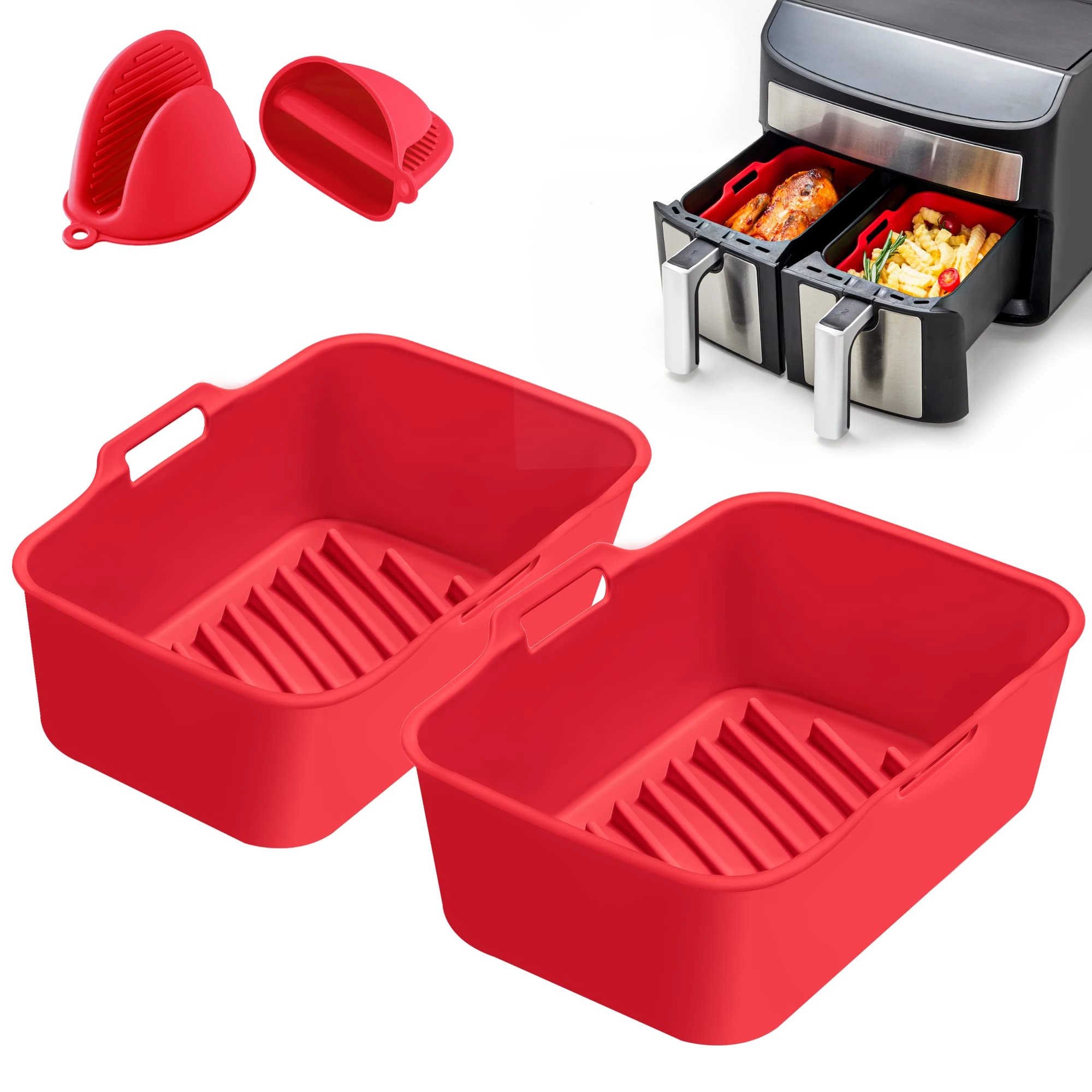 HEETA Air Fryer Silicone Liner - Silicone 2 Pack