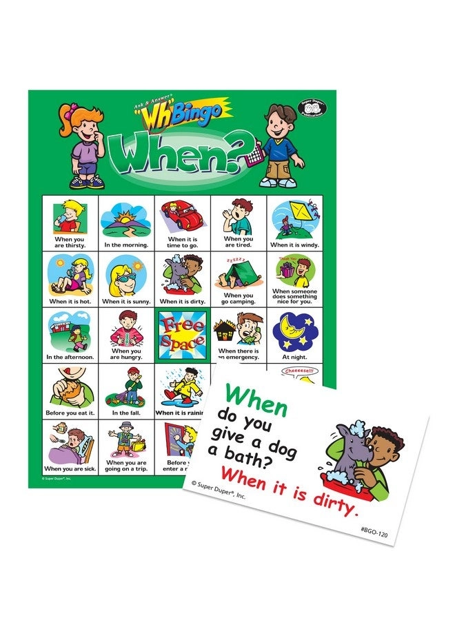 Ask & Answer® Wh Bingo Board Game - Comprehension Verbal Communication