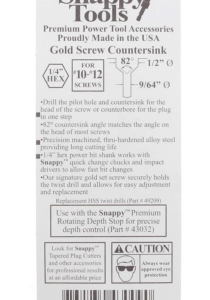 Countersink Bit - Alloy Steel 1 9/64 Inch x 1/2 Inch