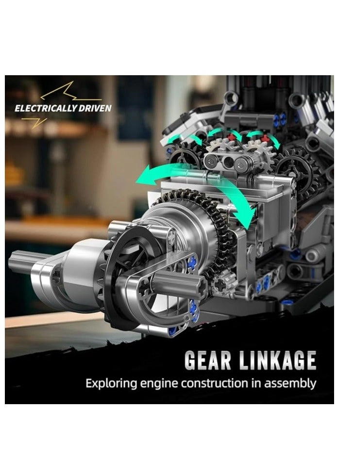 V8 Engine Model Kit - 737 pcs
