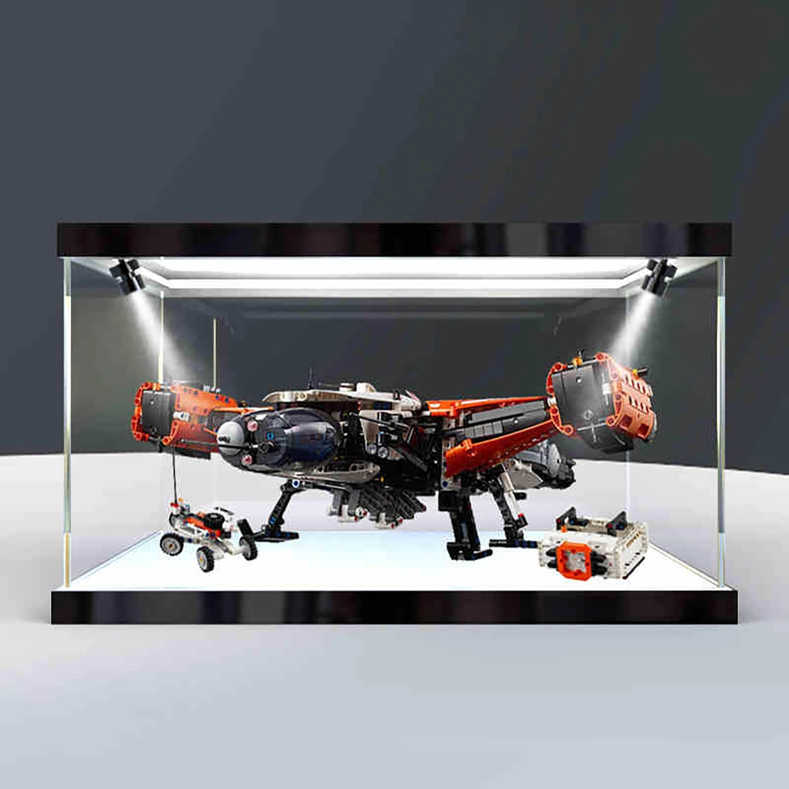 China Display Case - 55X50X25cm Wooden Base