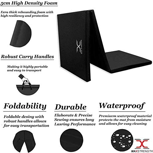 Tri-Folding Yoga Mat - EPE foam Extra Thick