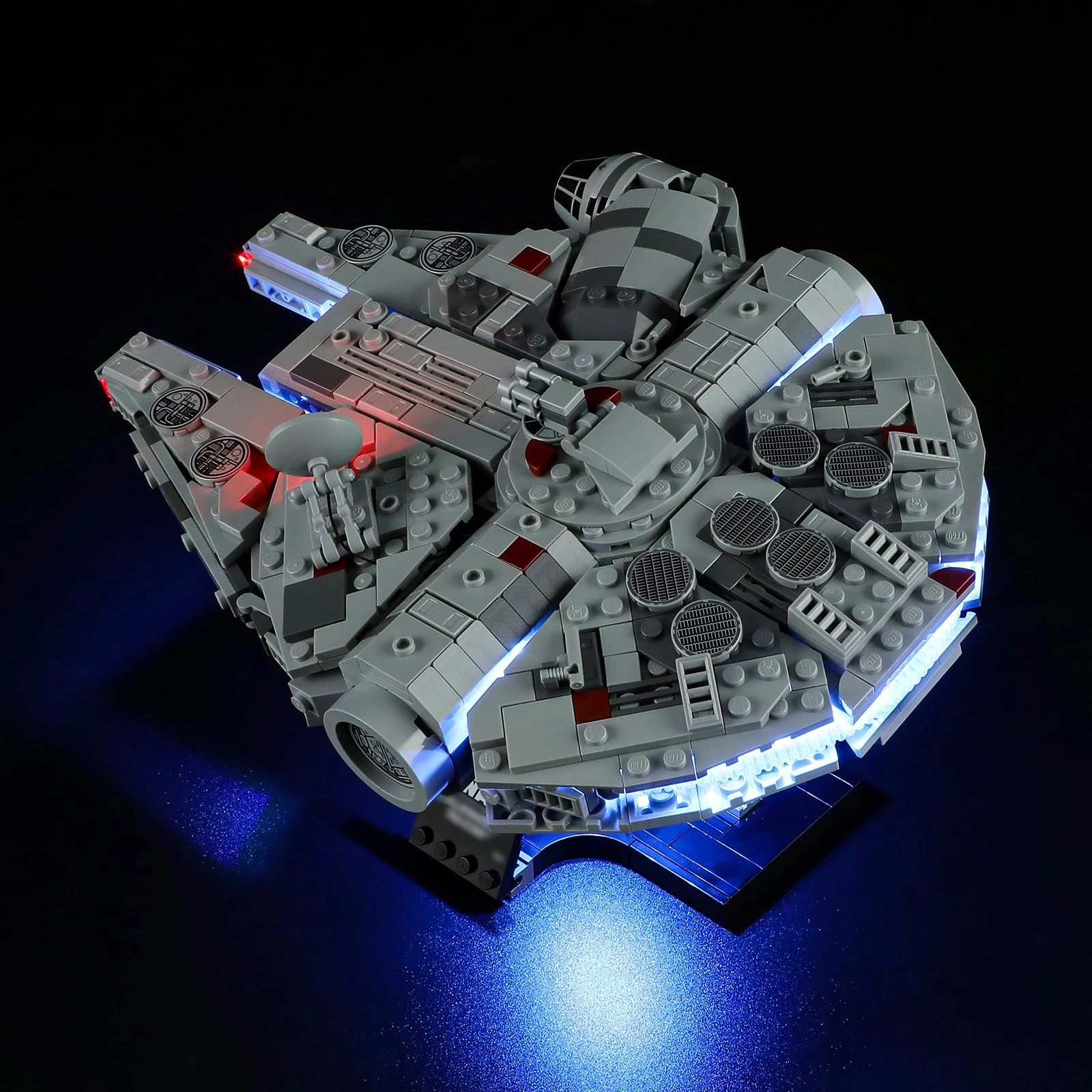 MENZAVA LED Lighting Kit - Compatible with 2024 Millennium Falcon Star Wars 75375 Model USB or battery