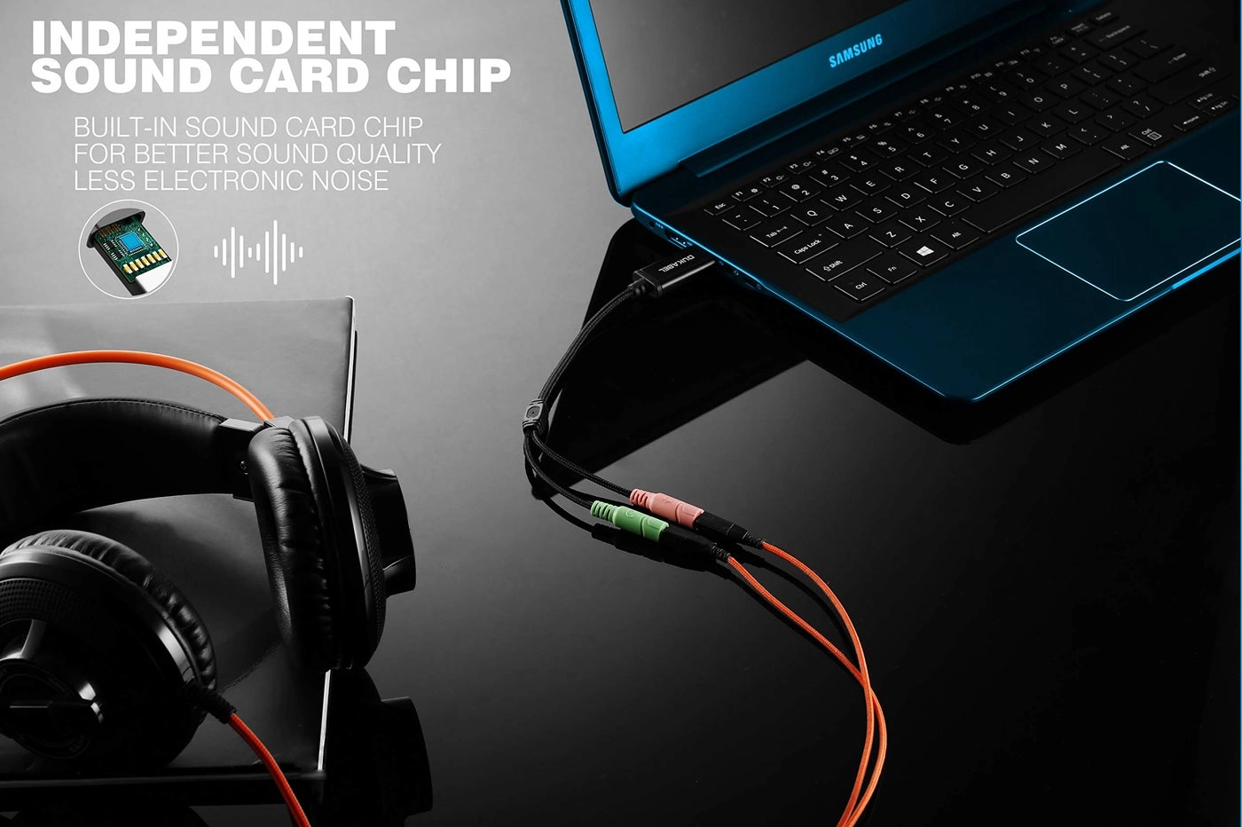USB to 3.5mm Jack TRS AUX Adapter - 9.8inch