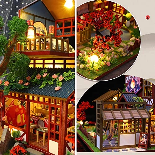 Miniature Dollhouse Kit - Japanese Style Painting Style Courtyard Scene