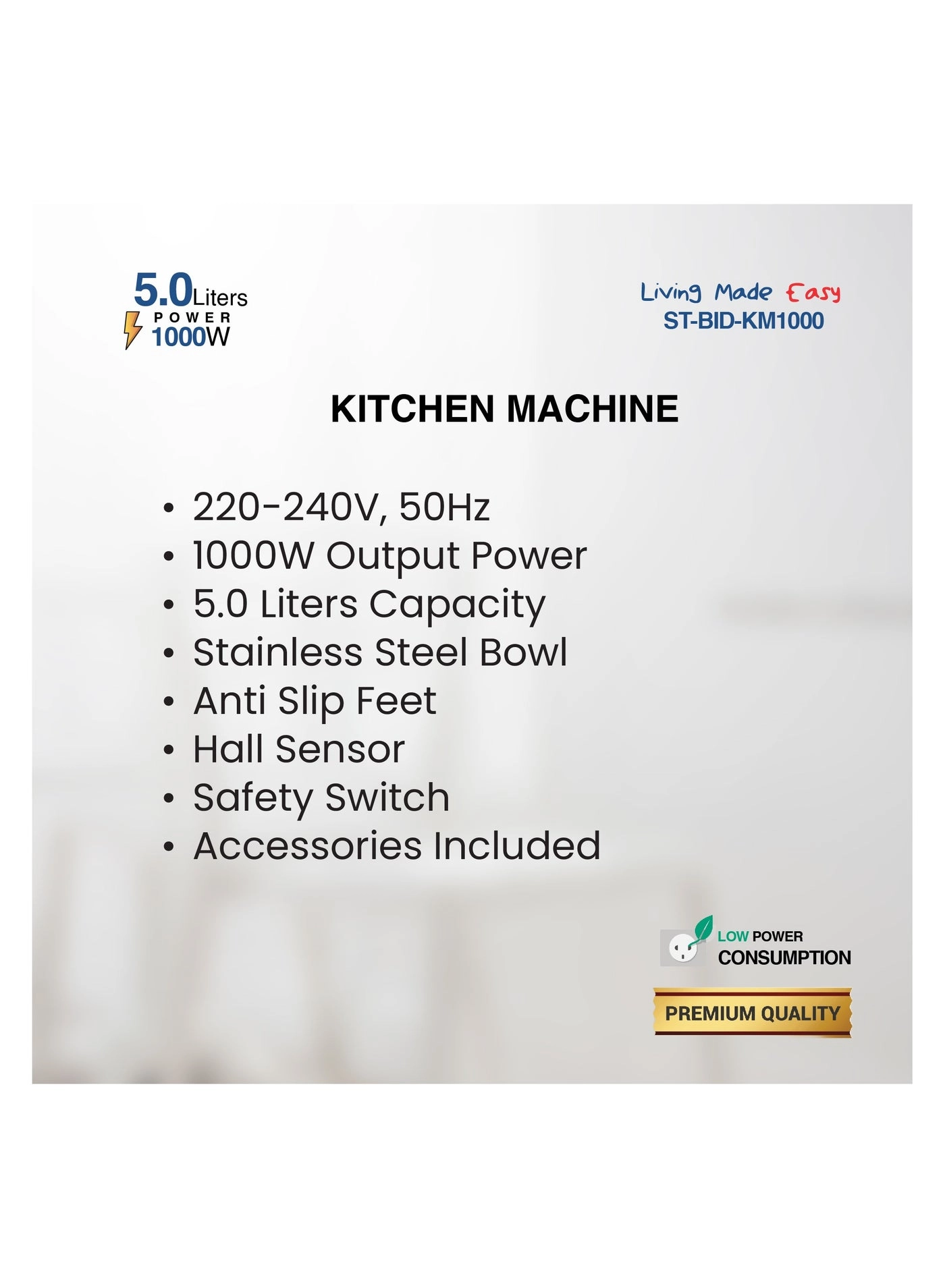ST-BID-KM1000 - 5 L 1000 W