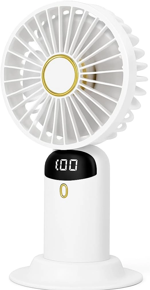 FITTO Desktop Fan - 5-Speed USB Rechargeable
