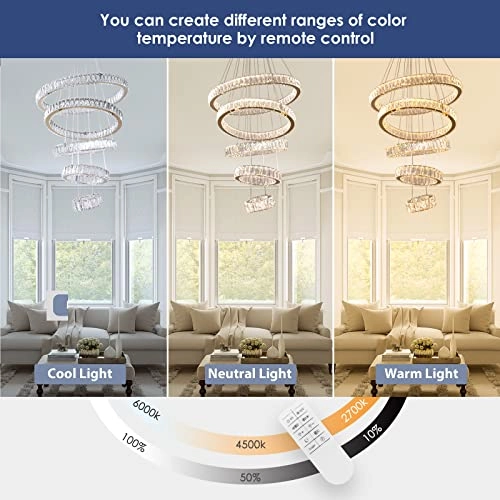 5 Rings Pendant Light - Cool White/Warm White/Natural White Dimmable