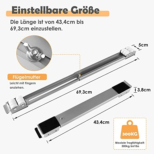 Washing Machine Base - Set of 2 300 kg