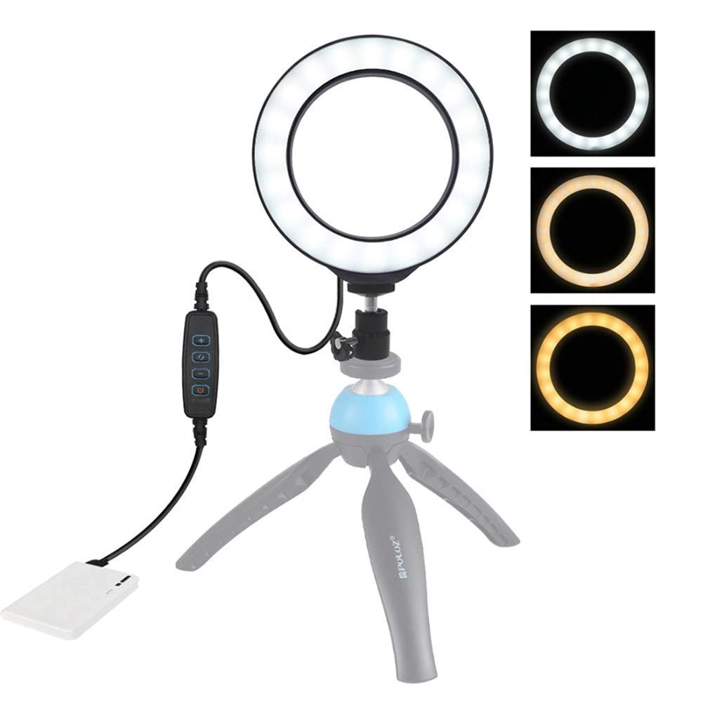 Ring Light LED - 6" Tripod 3 Light Modes