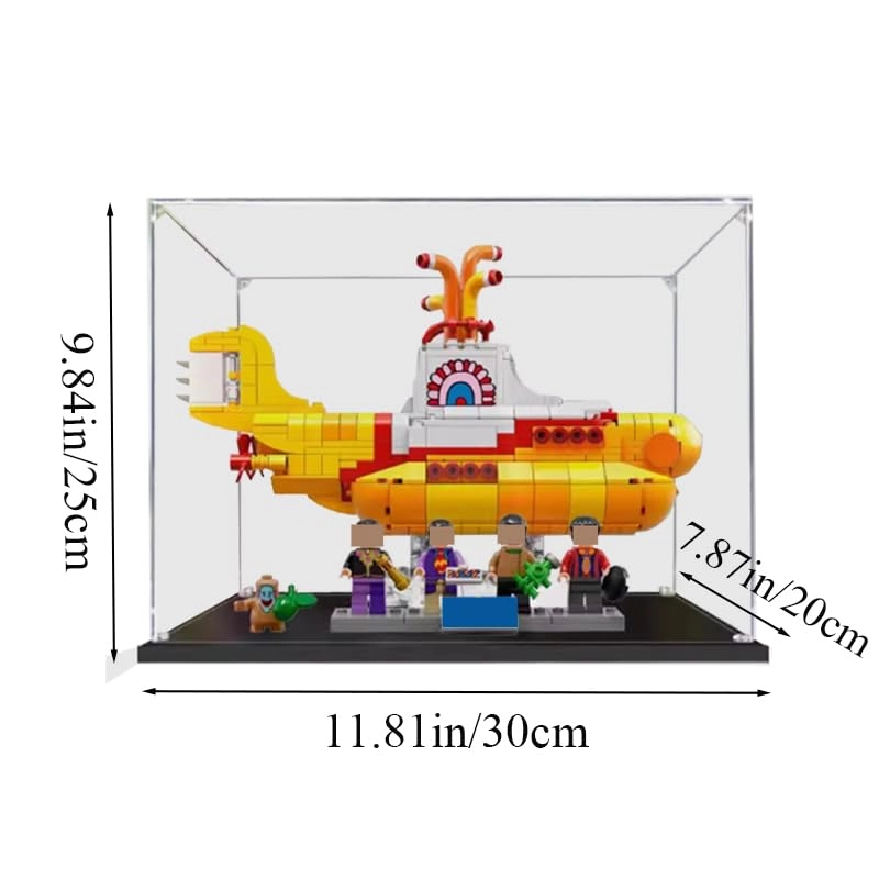 Acrylic Display Case (21306) - Clear Wood Bottom 11.81x7.87x9.84in.