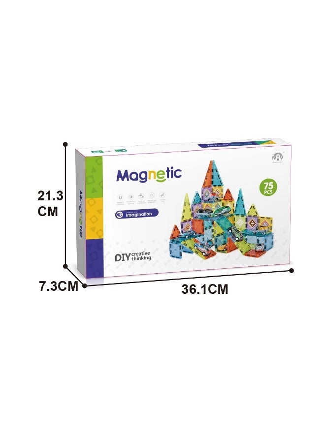 Magnetic DIY Blocks Set - 75 pcs