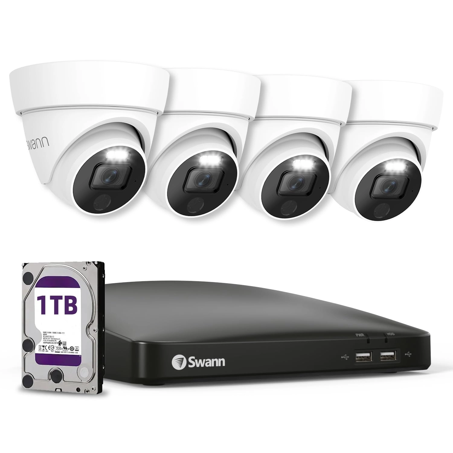 Wired DVR 4K Security Camera System - 1TB 8 Channels