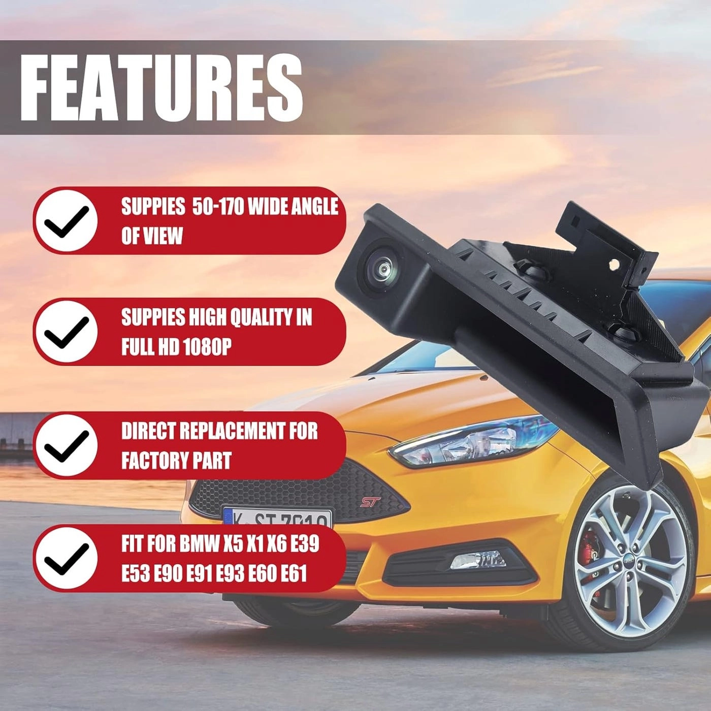 Rear Reversing Backup Camera - Night vision 1080P